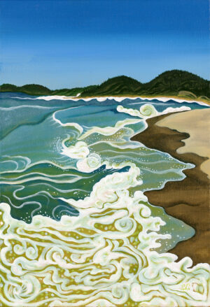 "Morse Mountain from Popham Beach"